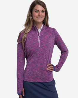 Zero Restriction Ladies Pullover 1/4 Zip - Shae- Razzle